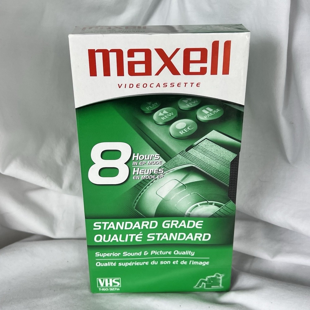 Maxell T-160 Standard Grade 8 Hour Tape Brand New Sealed Vintage